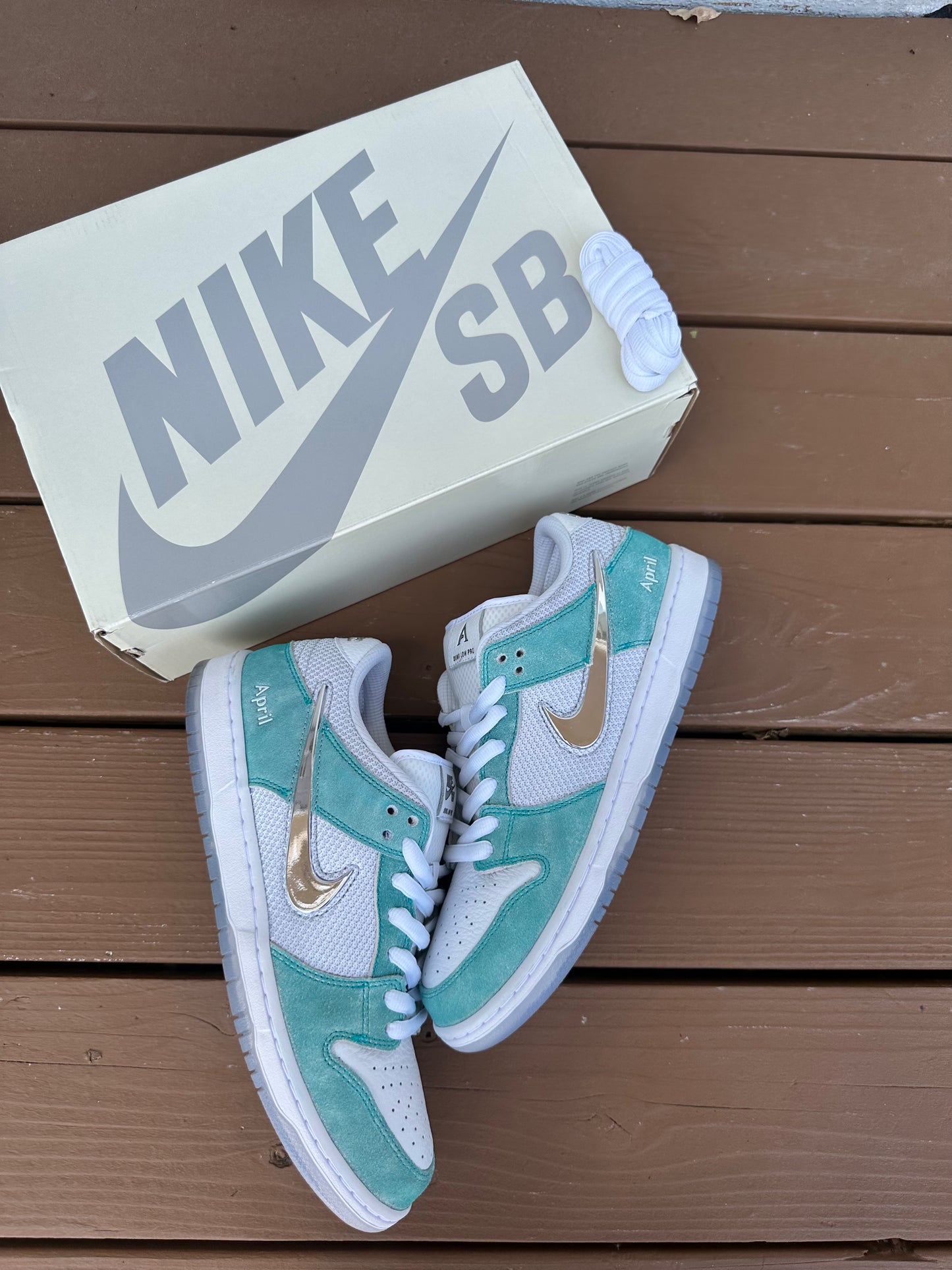 Size 11 - April Skateboards x Nike SB Dunk Low Pro Turbo Green