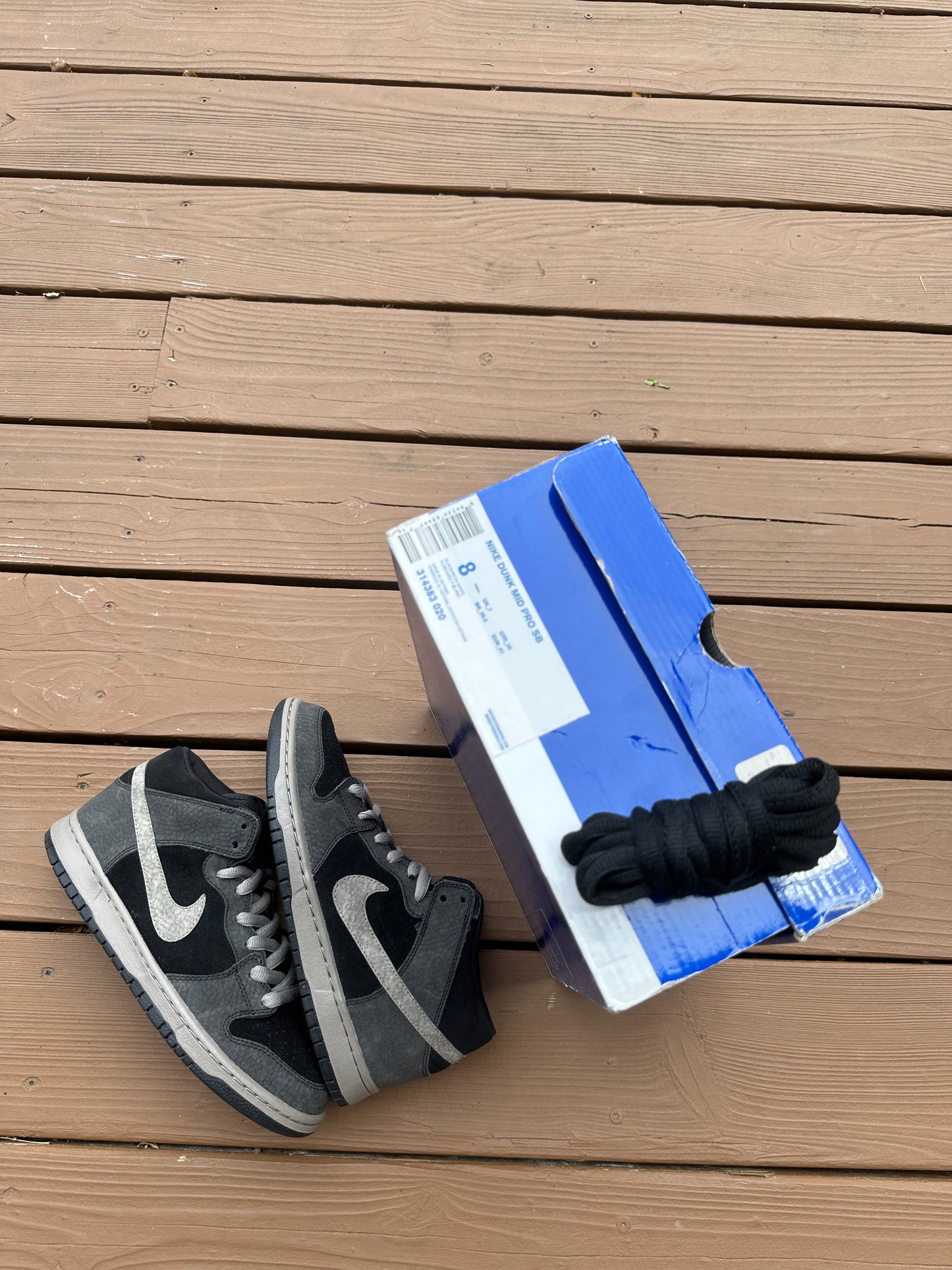 Size 8 - Nike Dunk Mid Pro SB Black Iron