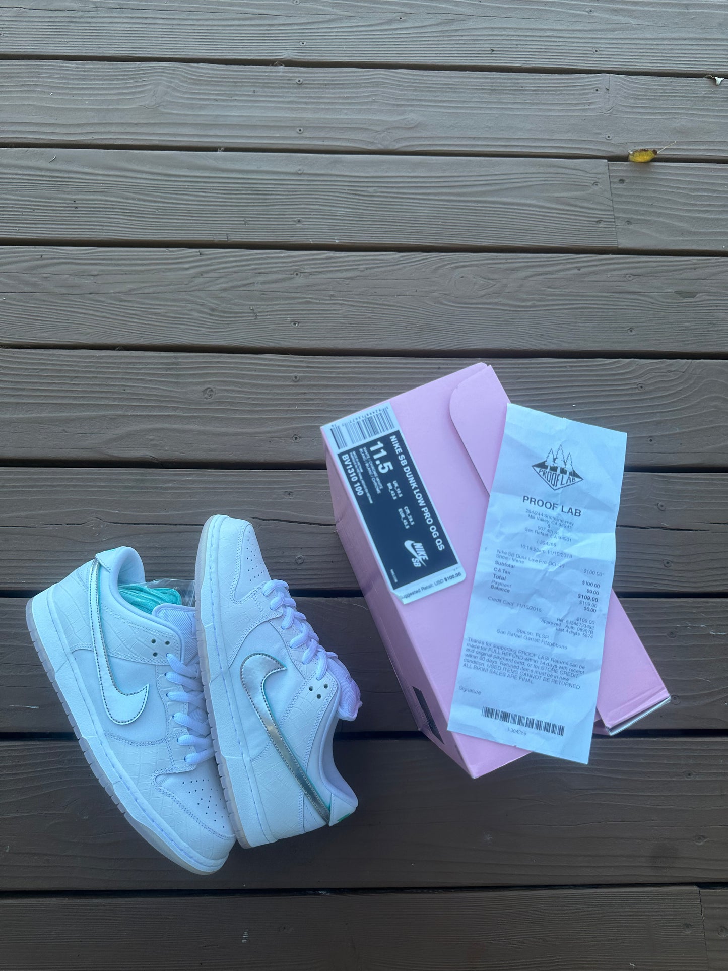 Size 11.5 - Diamond Supply Co. x Nike SB Dunk Low Pro White Diamond