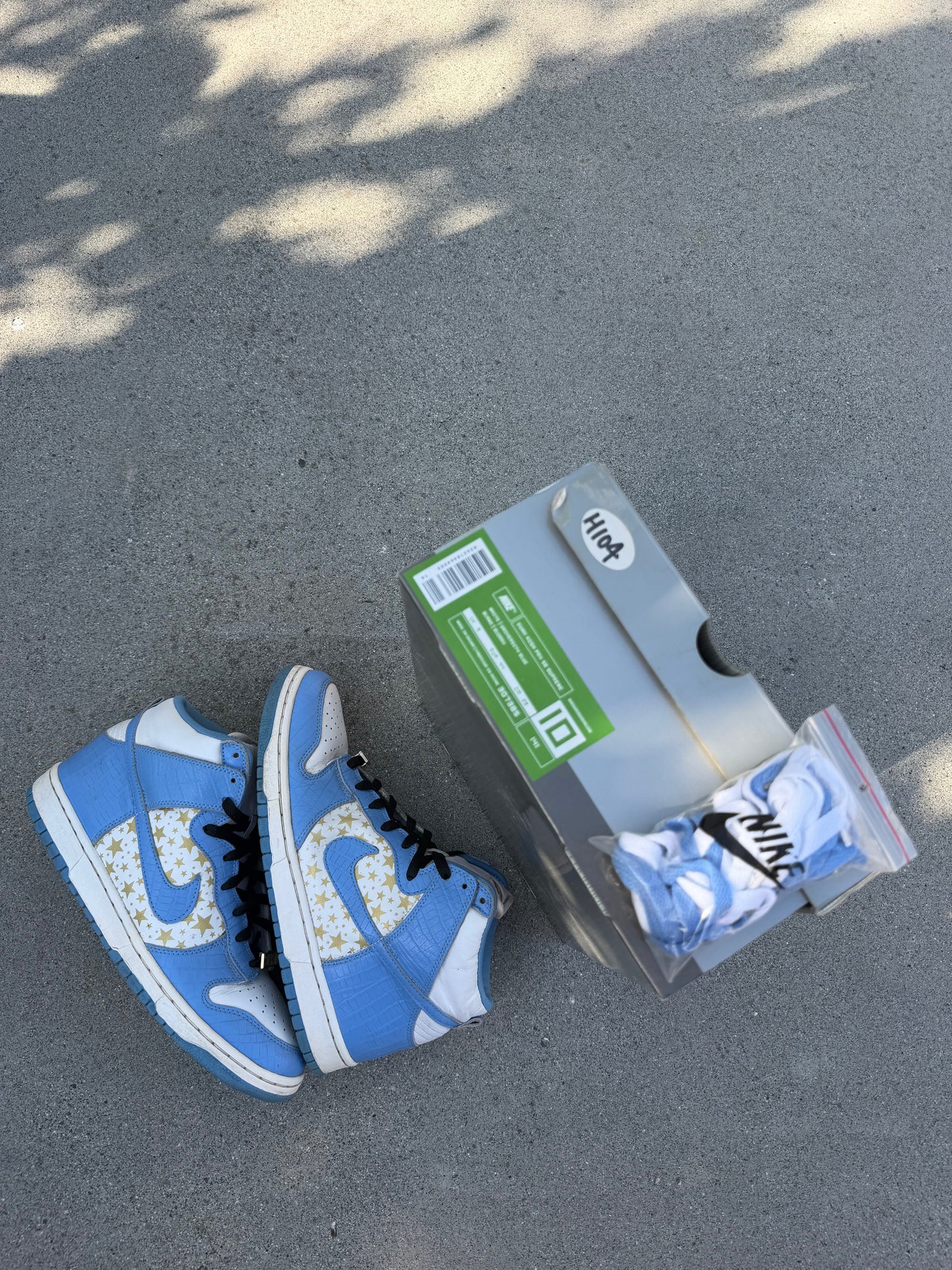 Size 10 - Supreme x Dunk High Pro SB Blue Stars