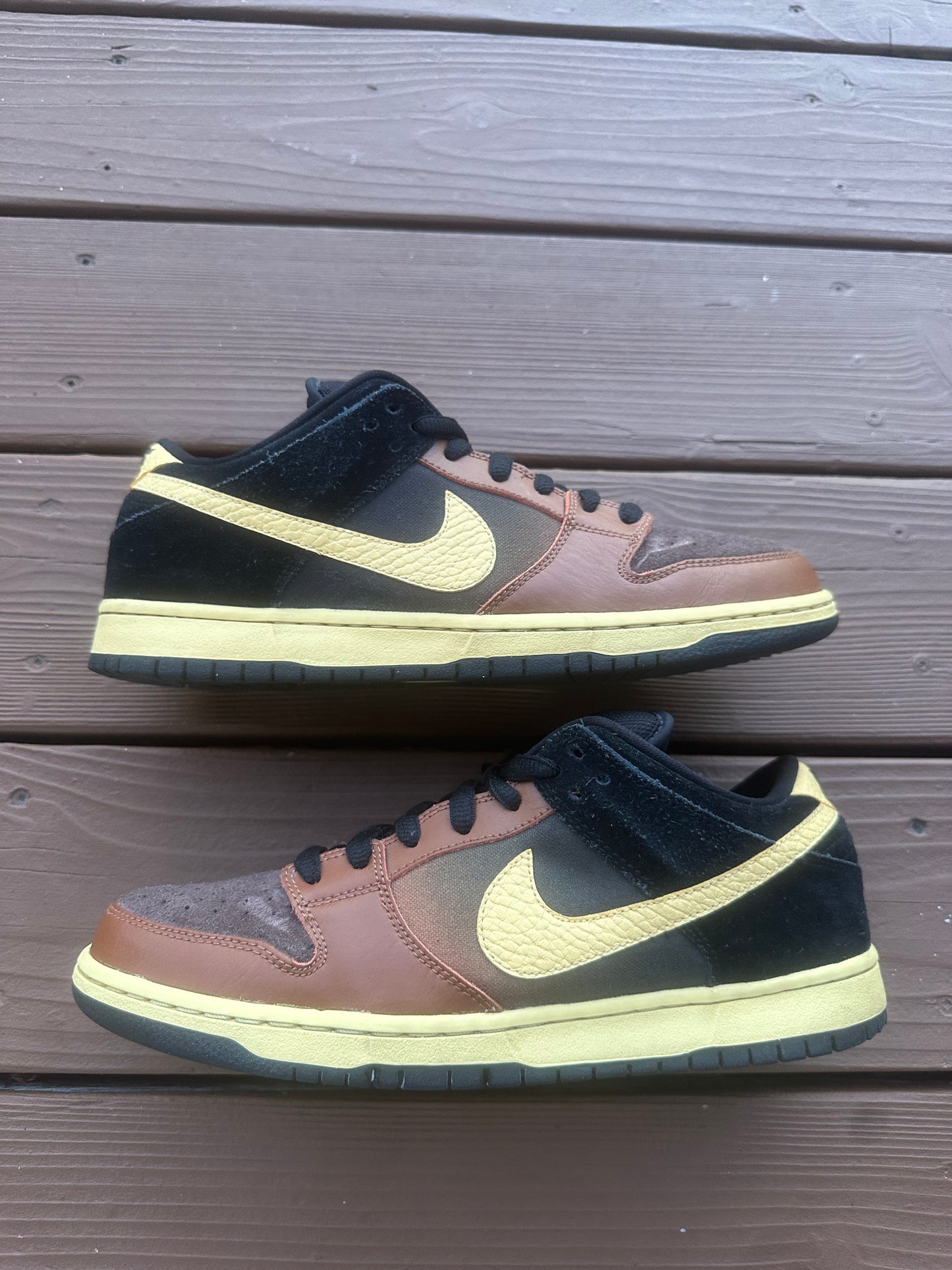 Size 11 - Nike Dunk Low Premium Black and Tan