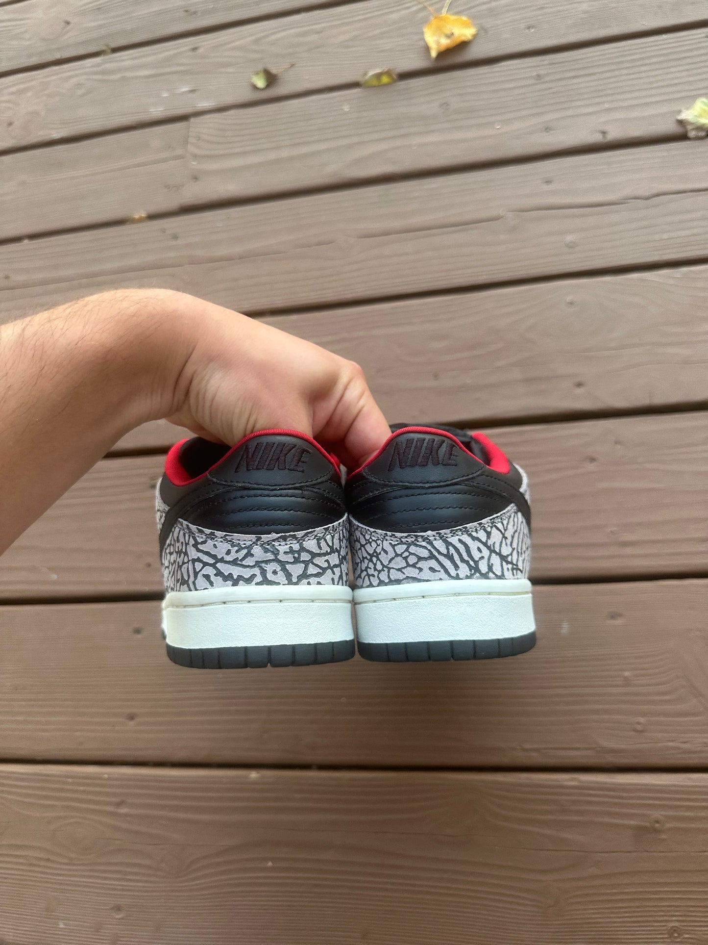 Size 9.5 - Supreme x Nike SB Dunk Low Pro Black Cement