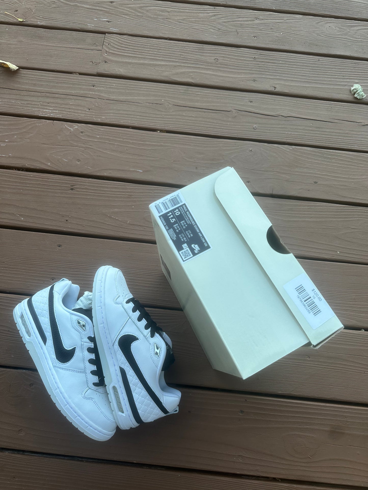 Size 10 - Zoom Air Paul Rodriguez 1 'White Black' 2025