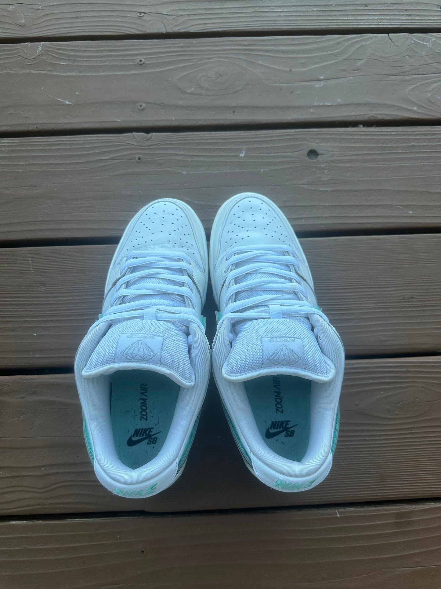 Size 10 - Diamond Supply Co. x Nike SB Dunk Low Pro White Diamond
