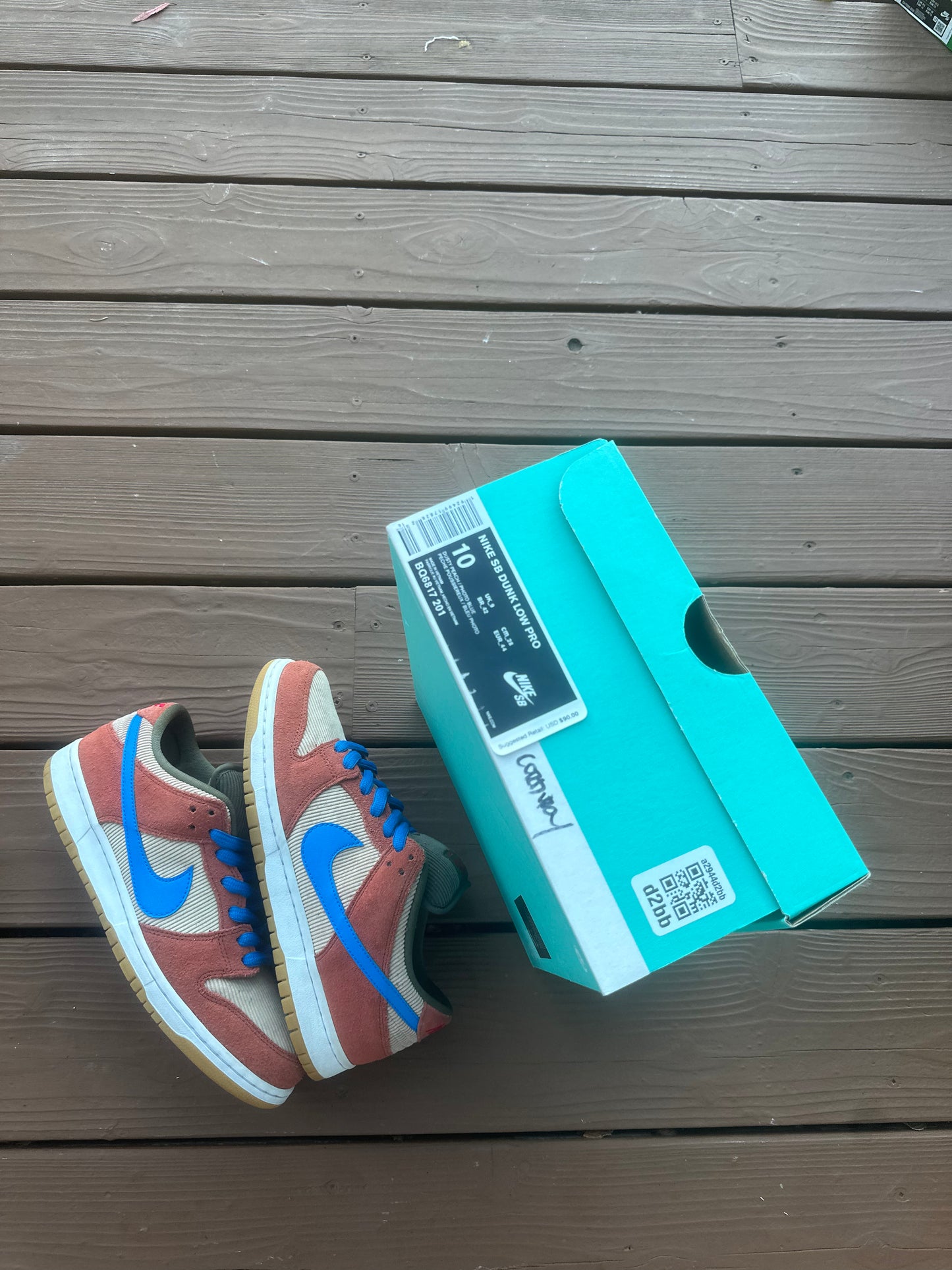 Size 10 - Nike Dunk Low Pro SB Corduroy