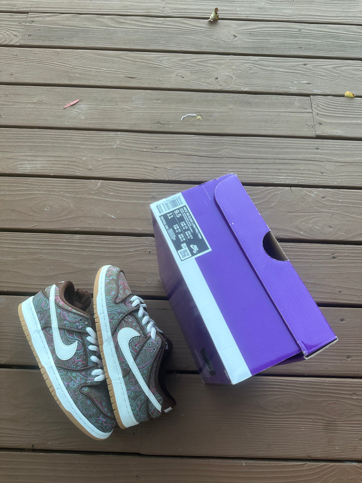 Size 9.5 - Nike Dunk Low Premium SB Paisley