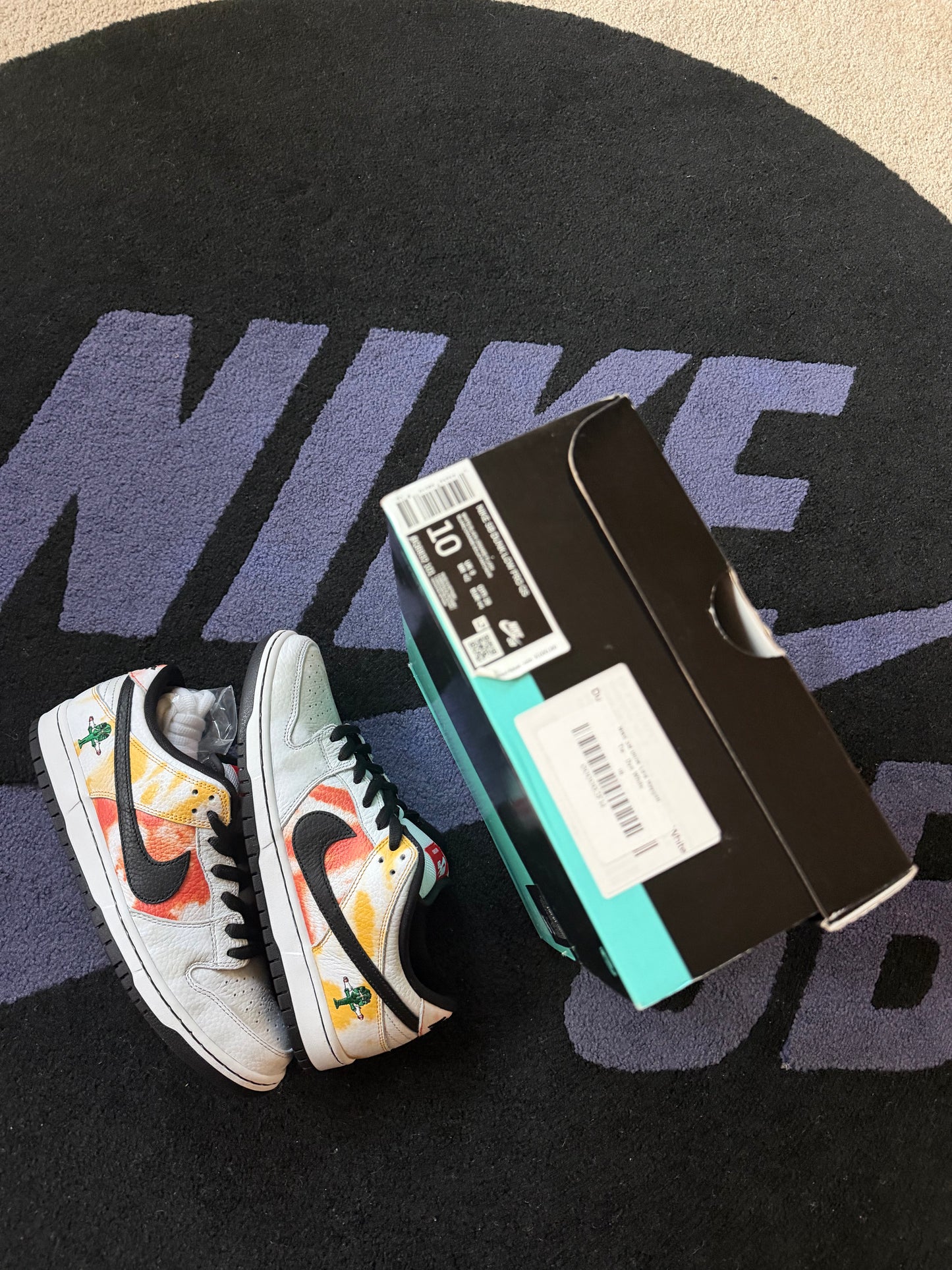 Size 10 - Nike Dunk Low SB 'Tie Dye Rayguns'