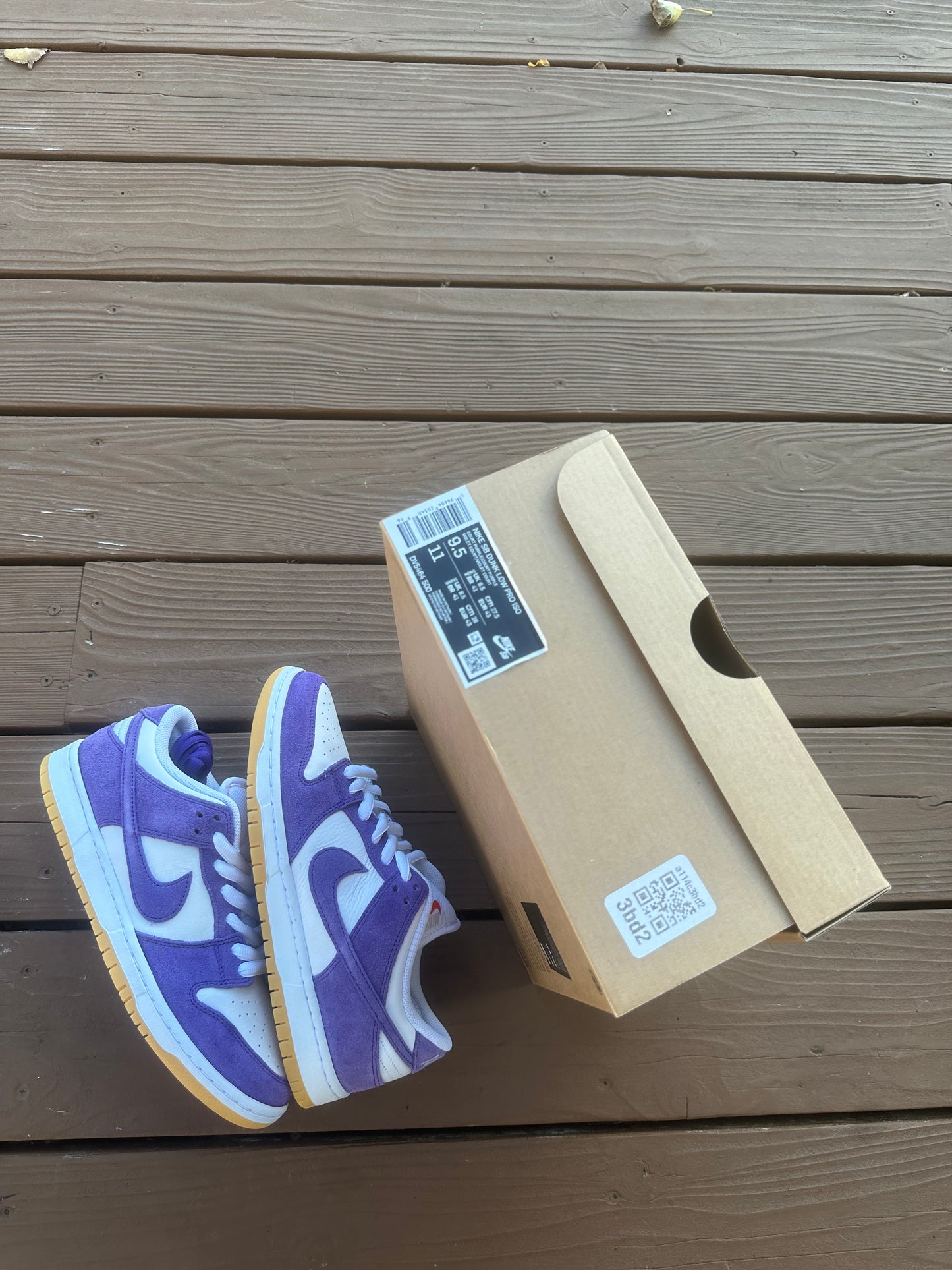 Size 9.5 - Nike SB Dunk Low Pro ISO Court Purple