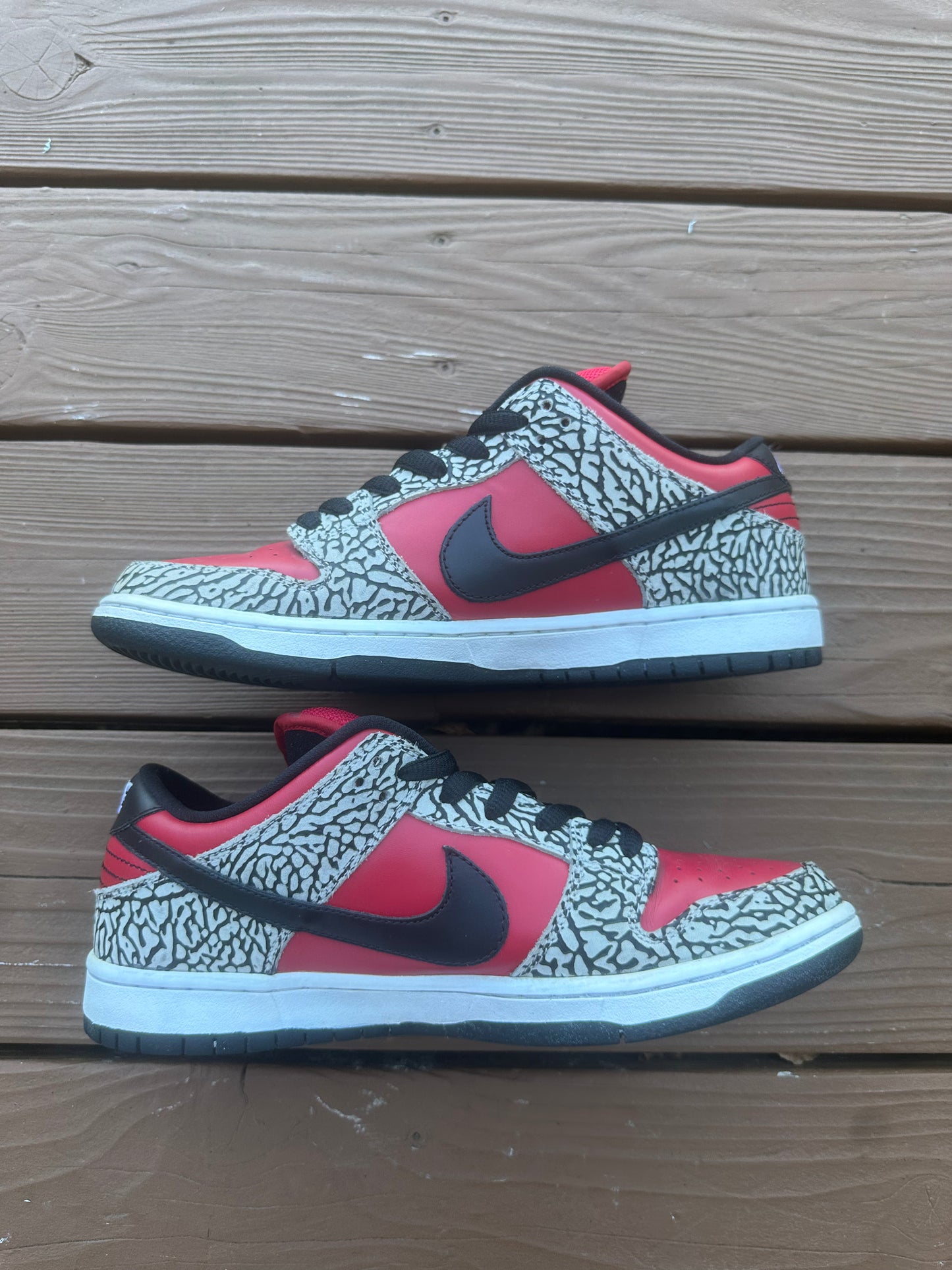 Size 10 - Supreme x Nike SB Dunk Low Premium Red Cement