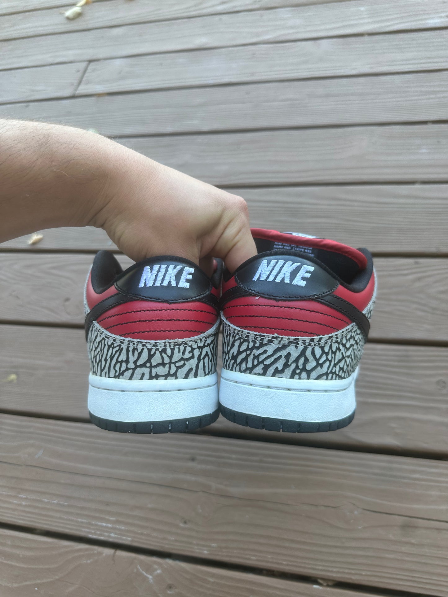 Size 10 - Supreme x Nike SB Dunk Low Premium Red Cement