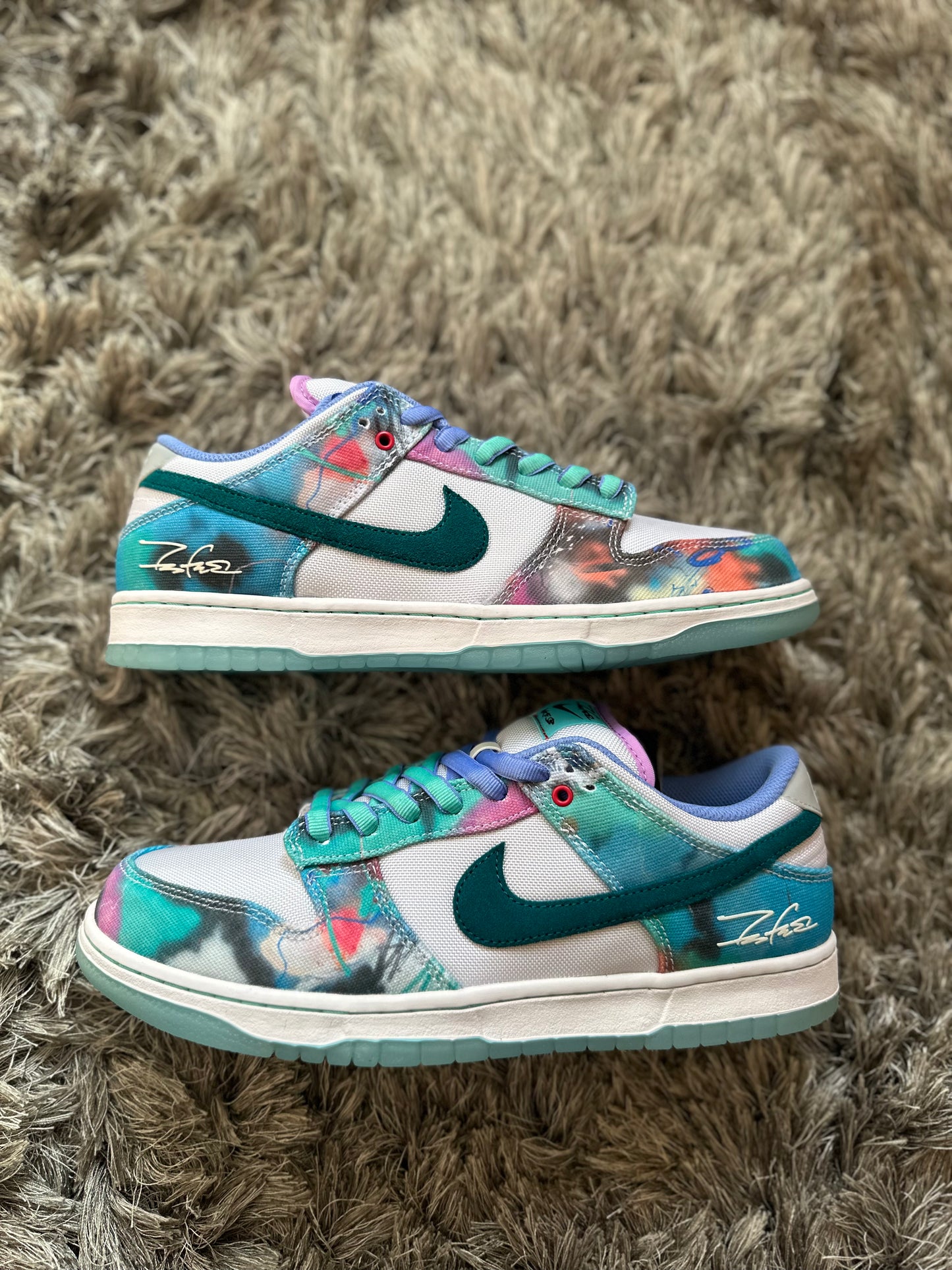 Futura x Nike SB Dunk Low OG QS 'Bleached Aqua'