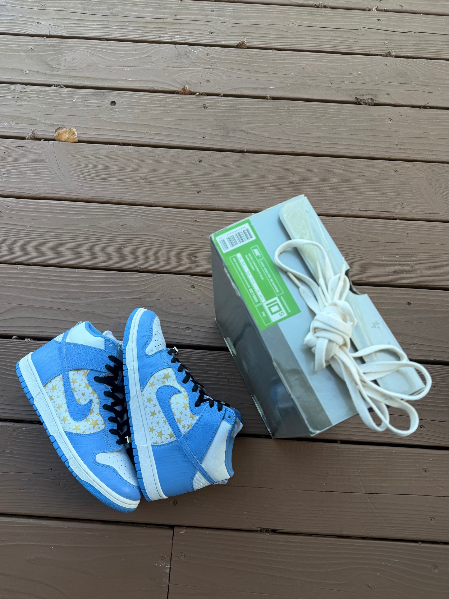 Size 10.5 - Supreme x Dunk High Pro SB Blue Stars