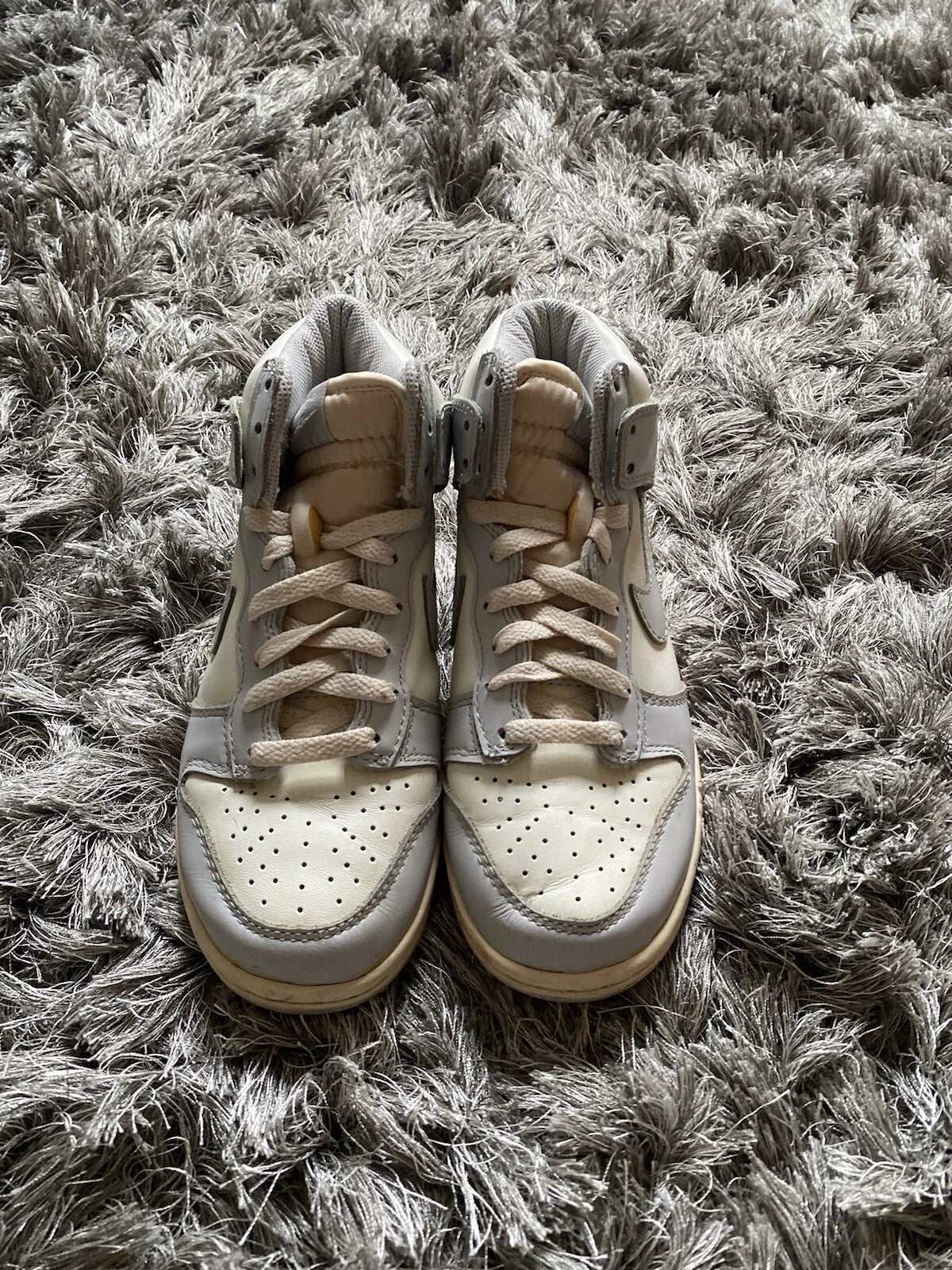 Size 4.5 - 2008 Nike Dunk High QK Vintage Sail