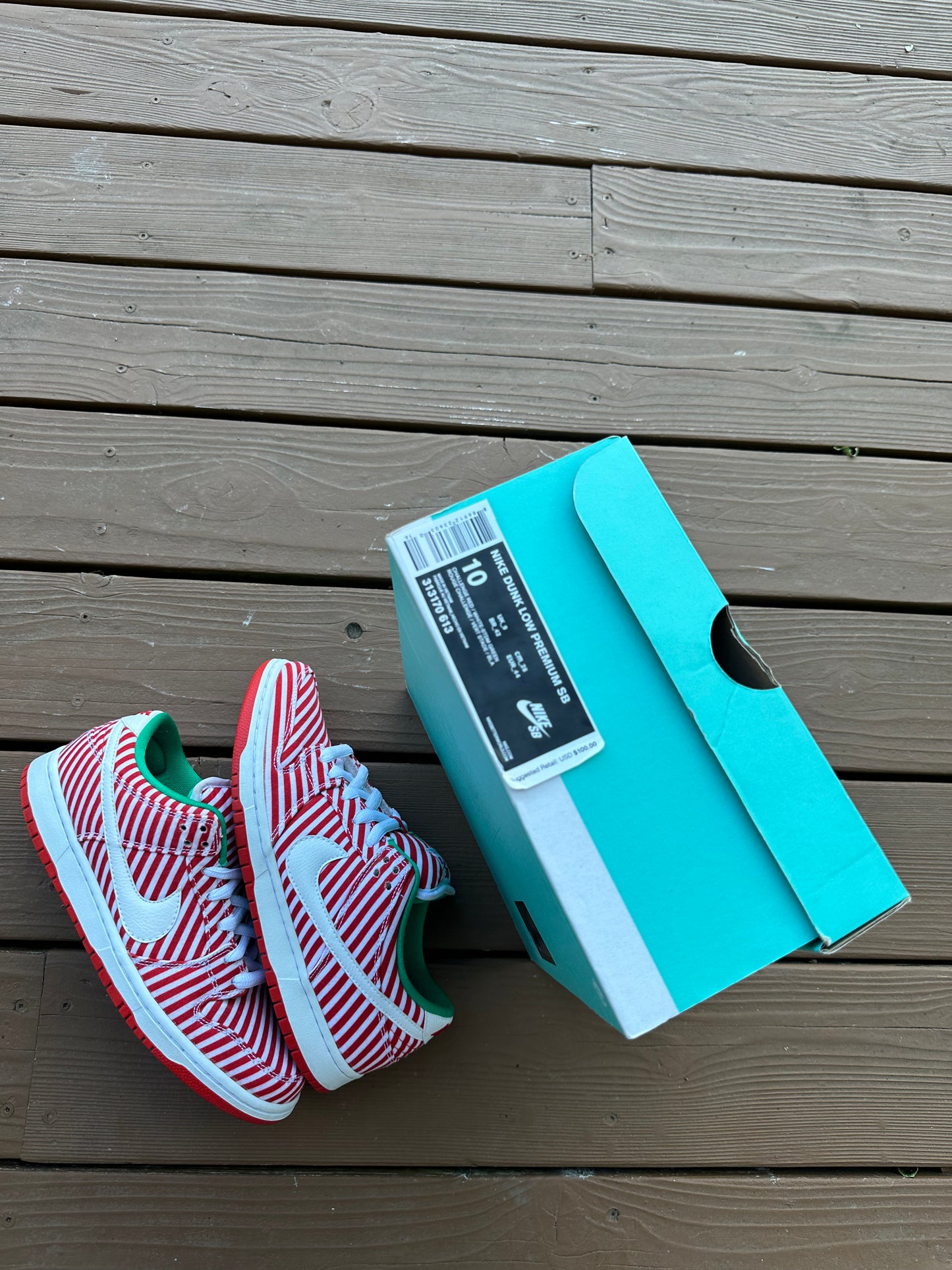 Size 10 - Nike Dunk Low Premium SB Candy Cane