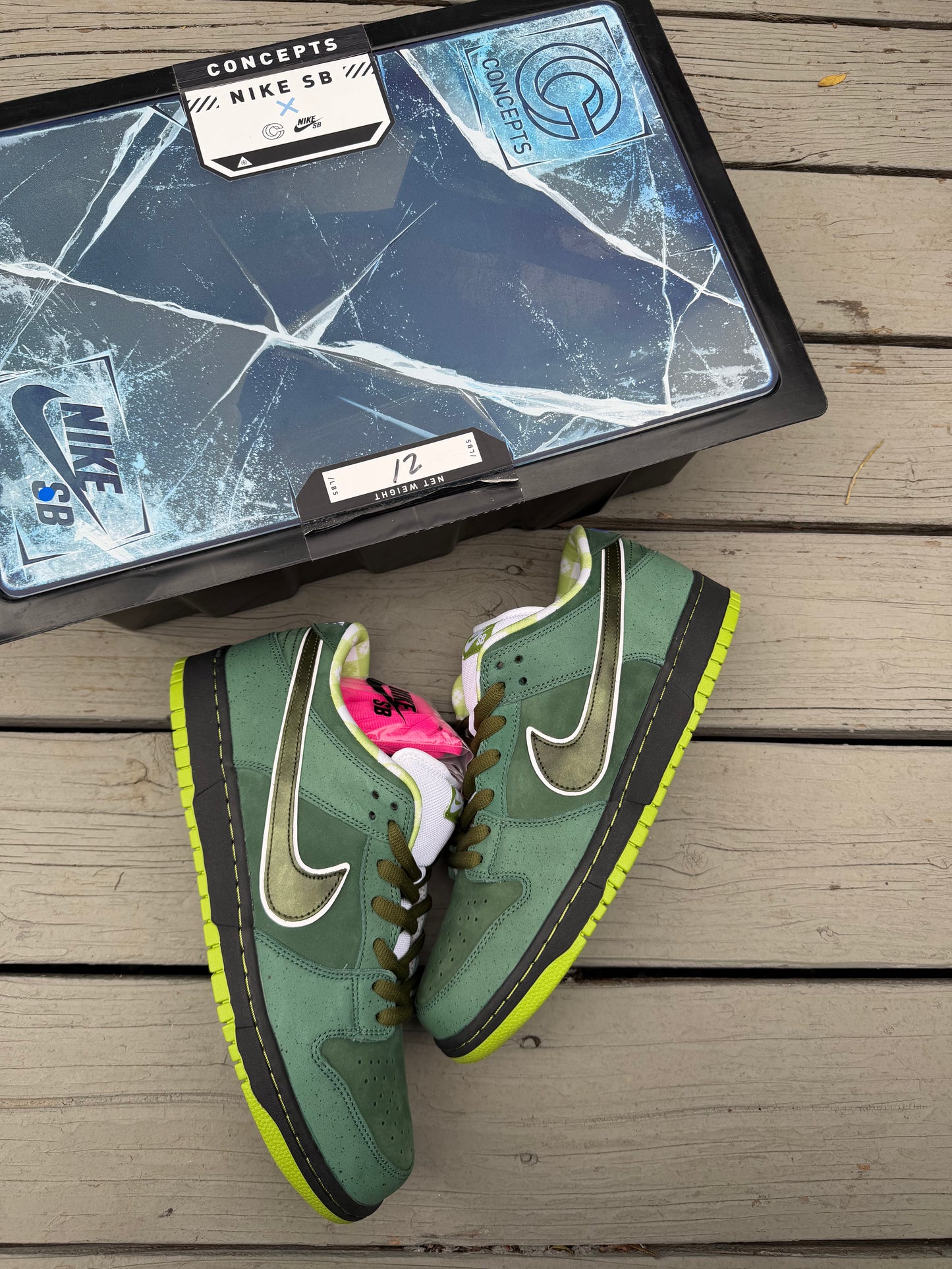 Size 12 - Concepts x Nike SB Dunk Low Premium Green Lobster Special Box