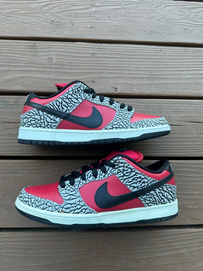 Size 10 - Supreme x Nike SB Dunk Low Premium Red Cement