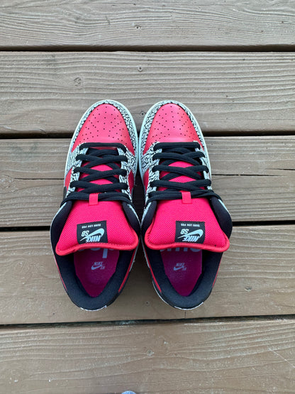 Size 10 - Supreme x Nike SB Dunk Low Premium Red Cement
