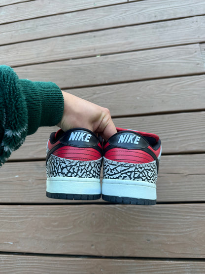 Size 10 - Supreme x Nike SB Dunk Low Premium Red Cement
