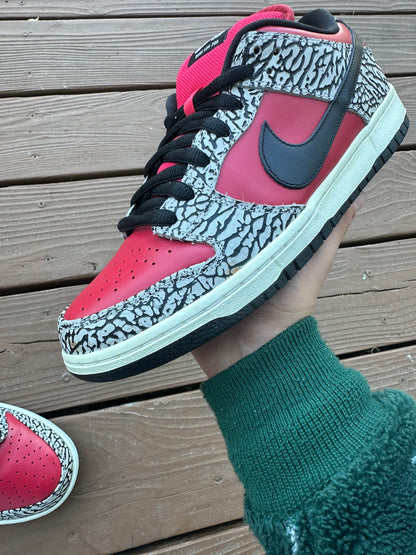Size 10 - Supreme x Nike SB Dunk Low Premium Red Cement