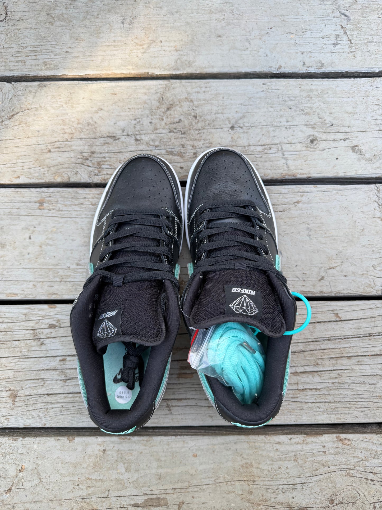 Size 10 - Diamond Supply Co. x Nike SB Dunk Low Pro Black Diamond