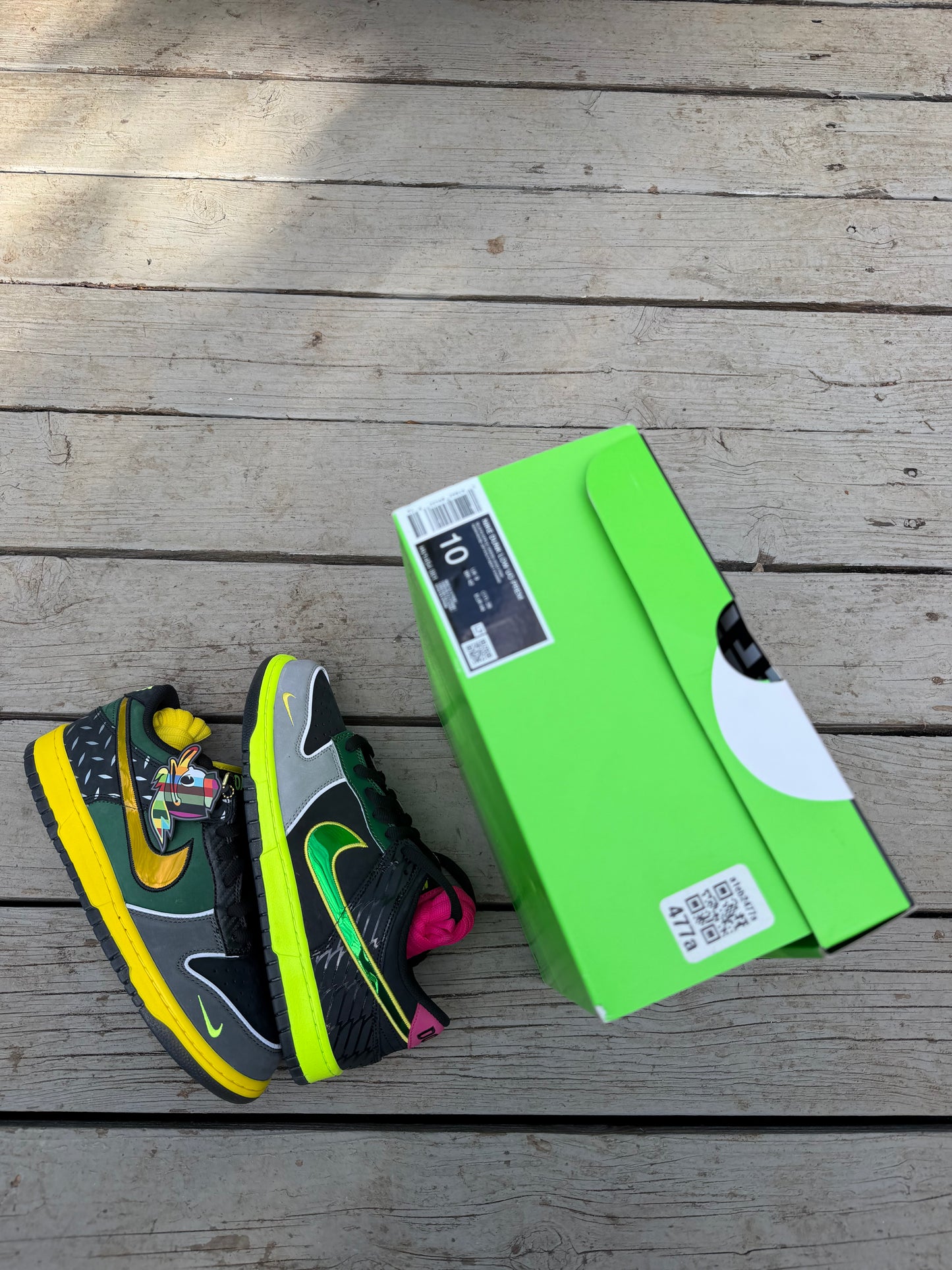 Size 10 - Nike Dunk Low 'What The Duck - University of Oregon Home' PE