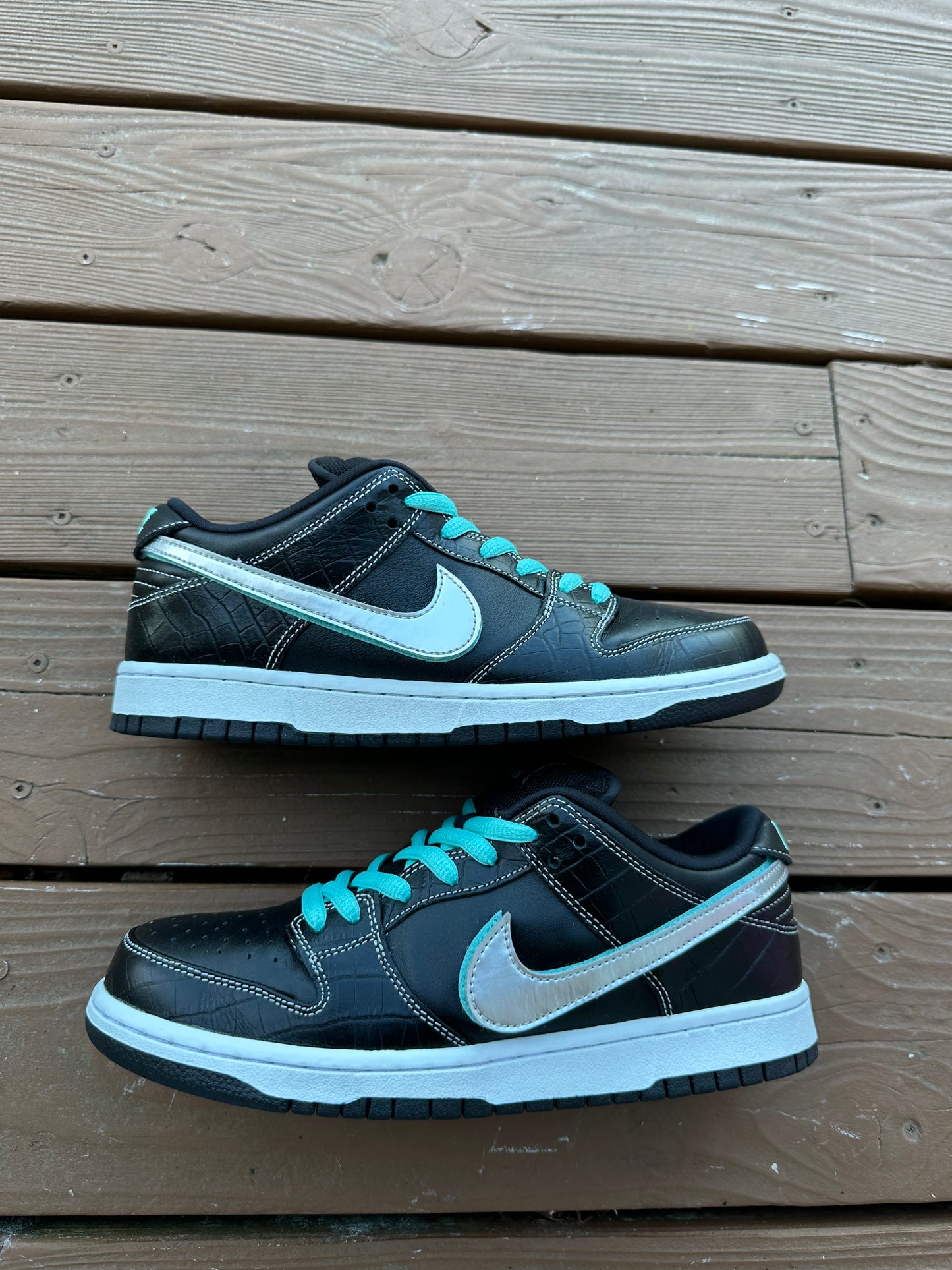 Size 9 - Diamond Supply Co. x Nike SB Dunk Low Pro Black Diamond