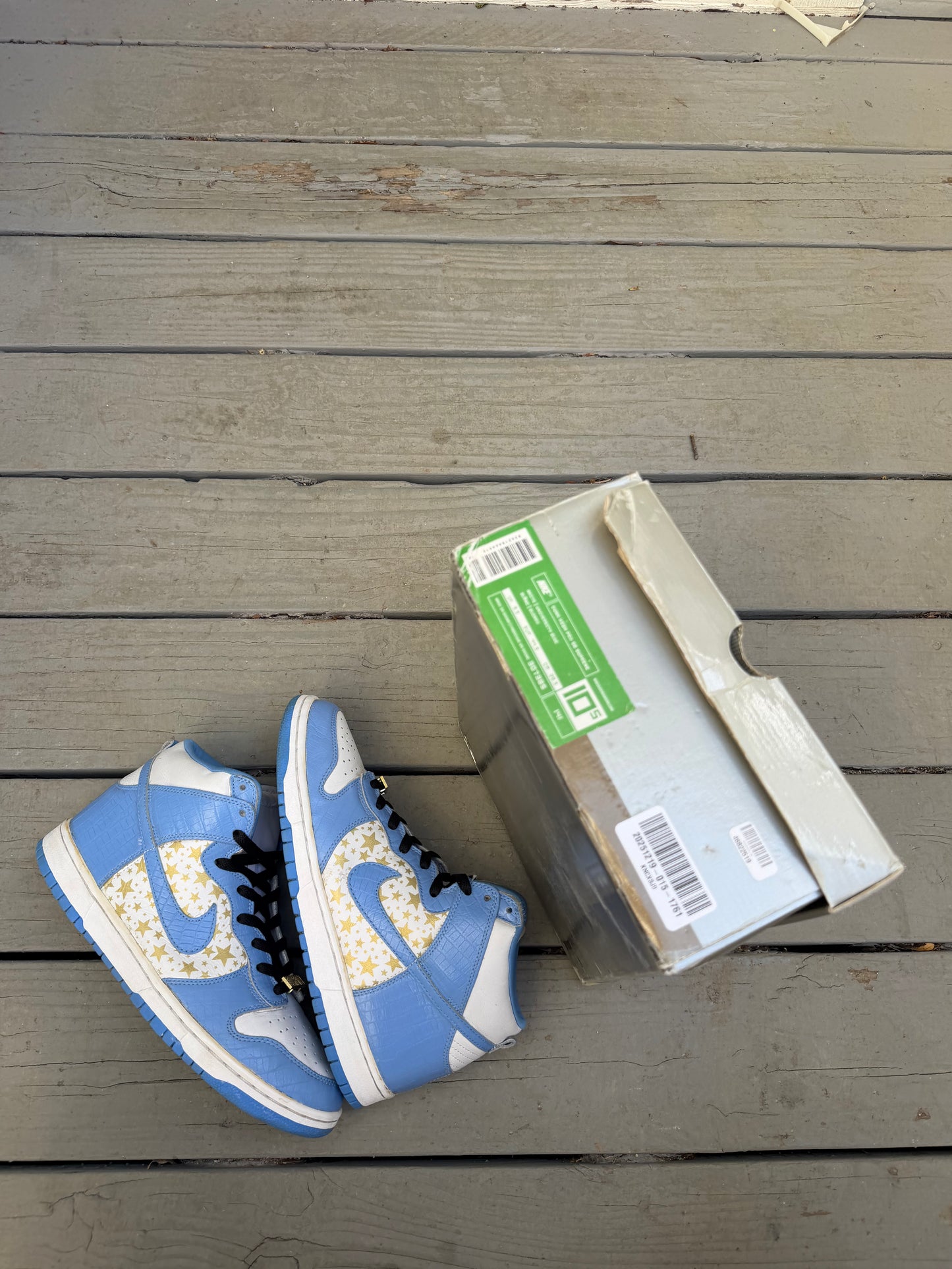 Size 10.5 - Supreme x Dunk High Pro SB Blue Stars