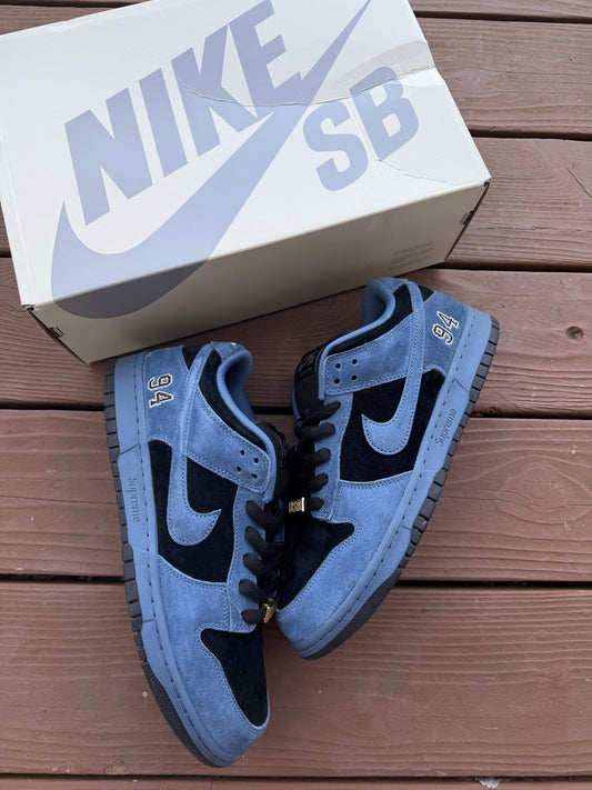 Size 10 - Supreme x Nike Dunk Low SB Ocean Fog