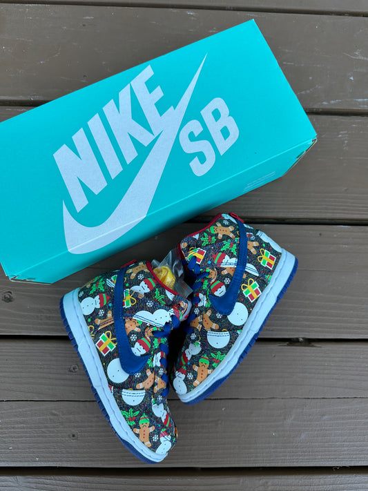 Size 10.5C - Concepts x Nike SB Dunk High Ugly Sweater Preschool KIDS SIZE