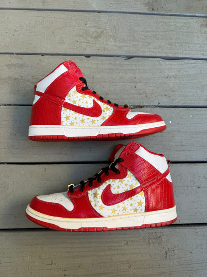 Size 10.5 - Supreme x Dunk High Pro SB Red Stars