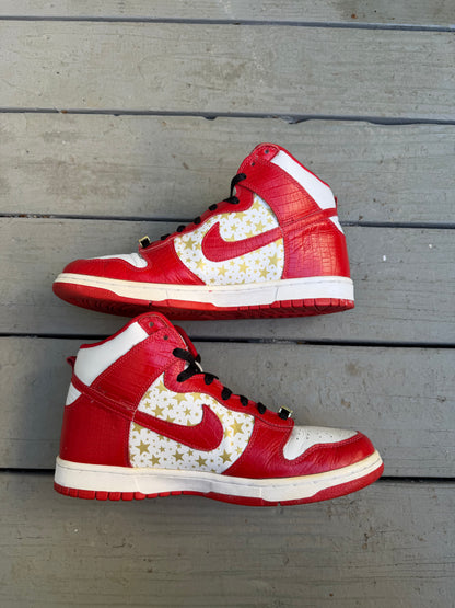 Size 10.5 - Supreme x Dunk High Pro SB Red Stars