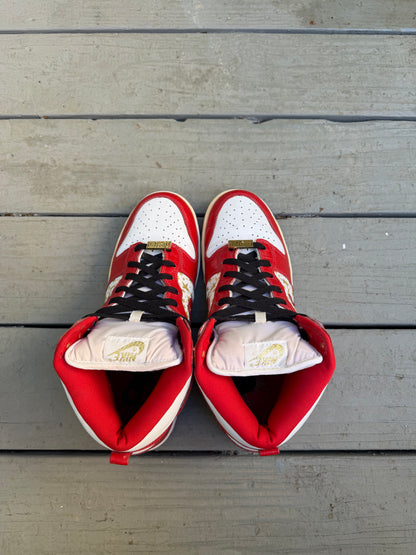 Size 10.5 - Supreme x Dunk High Pro SB Red Stars