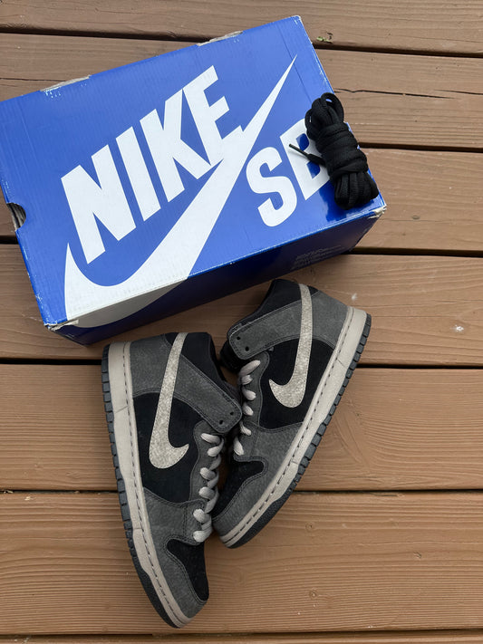 Size 8 - Nike Dunk Mid Pro SB Black Iron