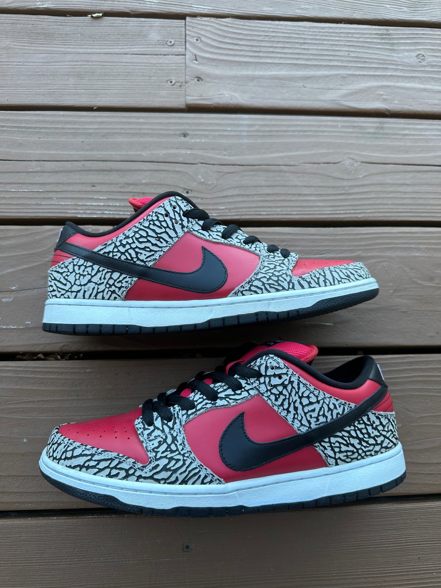 Size 11 - Supreme x Nike SB Dunk Low Premium Red Cement