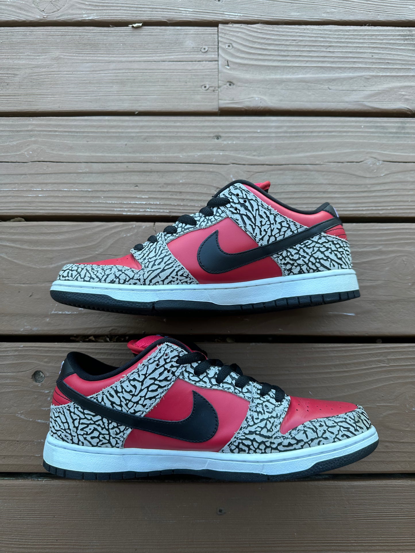 Size 11 - Supreme x Nike SB Dunk Low Premium Red Cement
