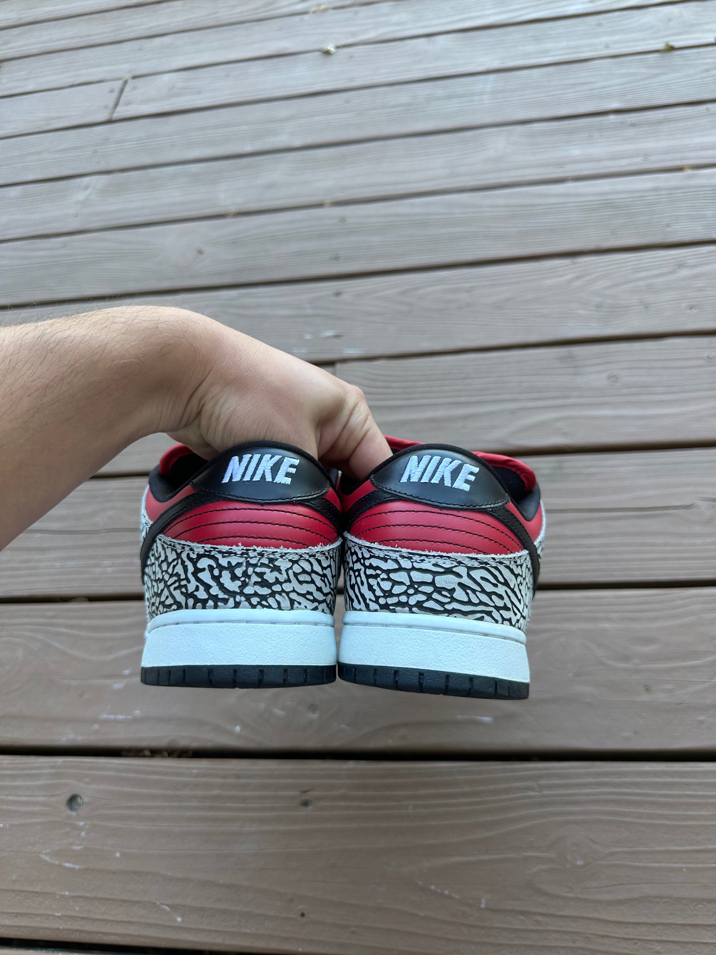Size 11 - Supreme x Nike SB Dunk Low Premium Red Cement
