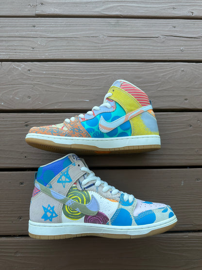 Size 9 - Thomas Campbell x Nike SB Dunk High What The