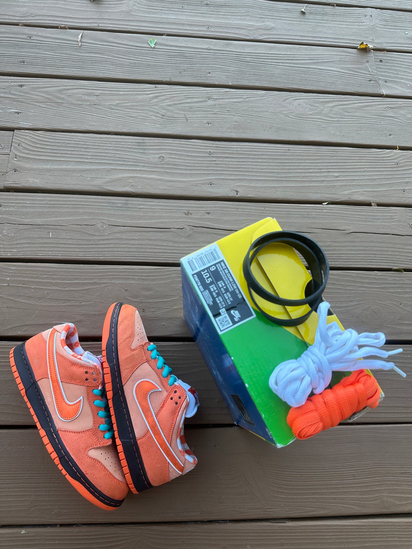 Size 9 - Concepts x Nike SB Dunk Low QS Orange Lobster