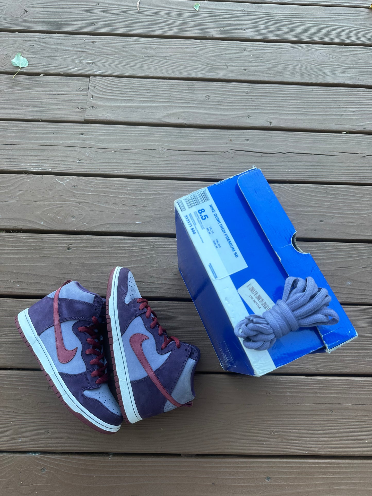 Size 8.5 - Nike Dunk High Premium SB Plum