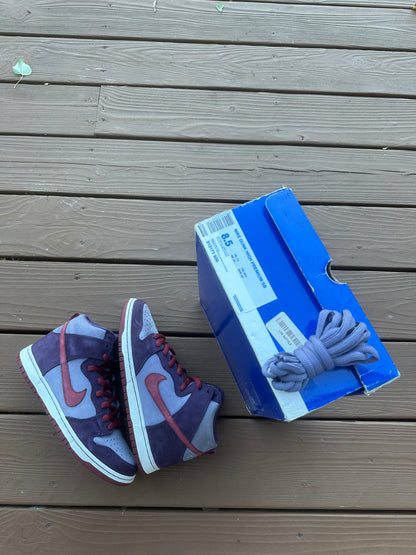 Size 8.5 - Nike Dunk High Premium SB Plum