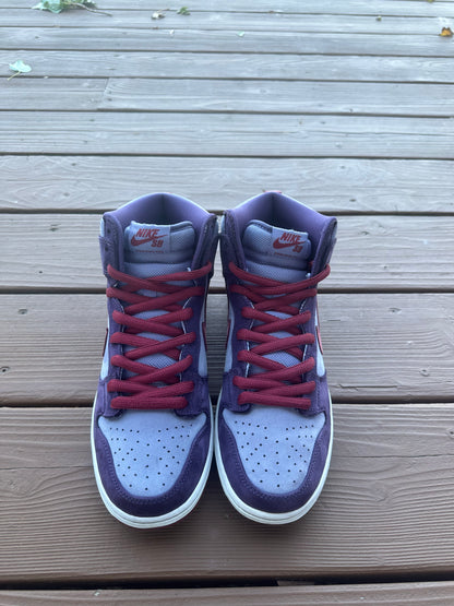 Size 8.5 - Nike Dunk High Premium SB Plum