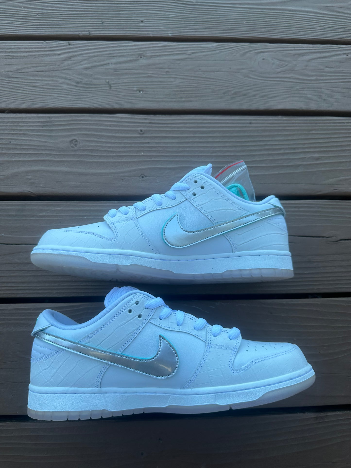 Size 11.5 - Diamond Supply Co. x Nike SB Dunk Low Pro White Diamond
