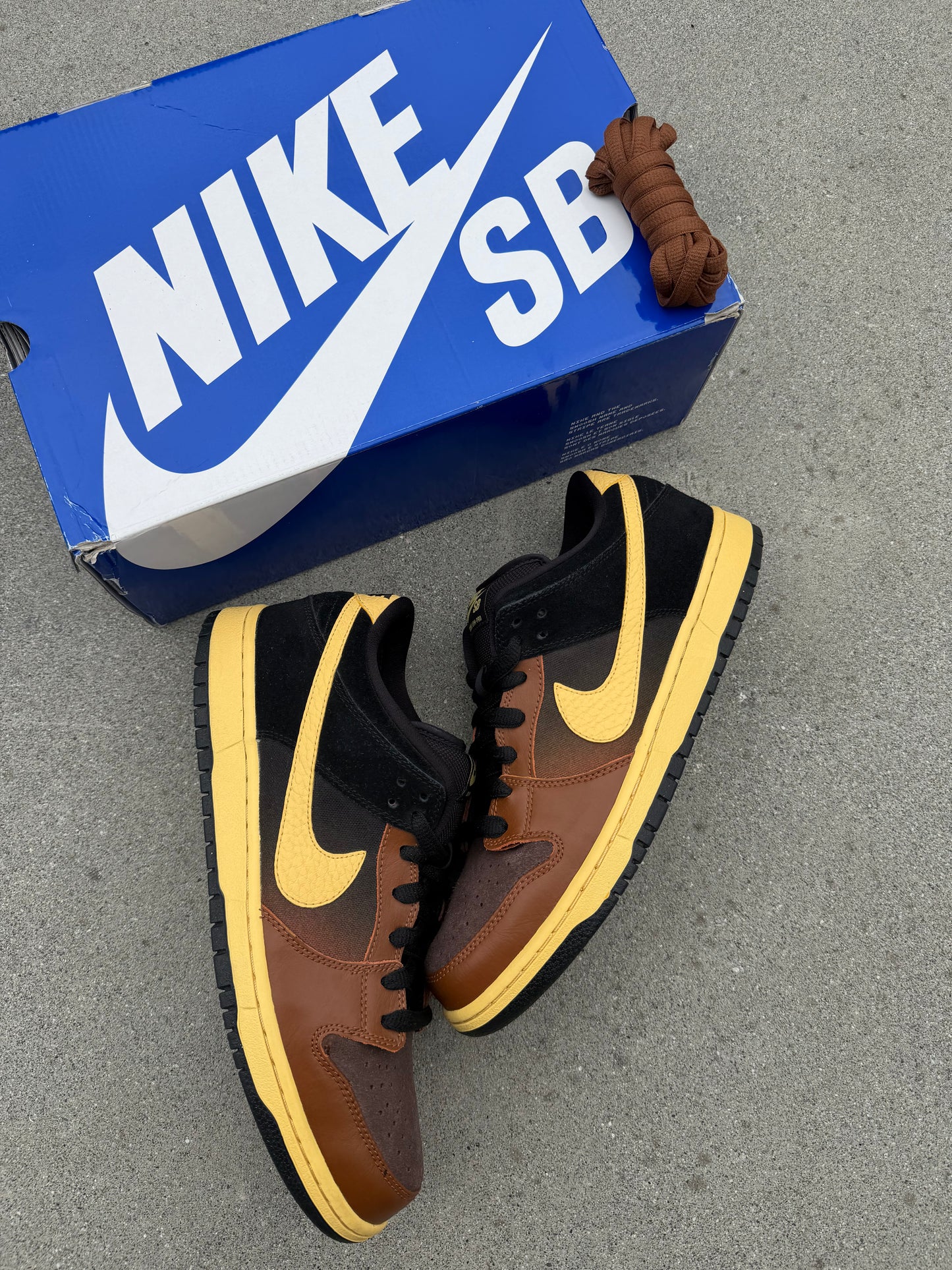 Size 10.5 - Nike Dunk Low Premium Black and Tan