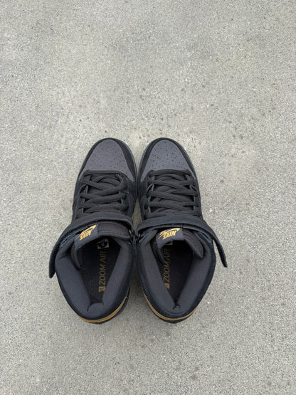 Size 10 - Nike Dunk Mid Pro SB Obsidian Metallic Gold