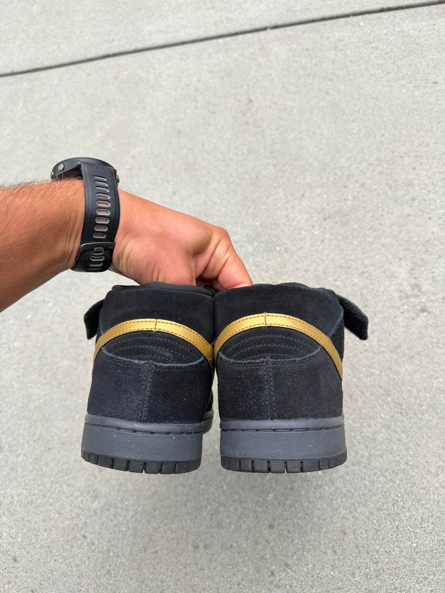 Size 10 - Nike Dunk Mid Pro SB Obsidian Metallic Gold