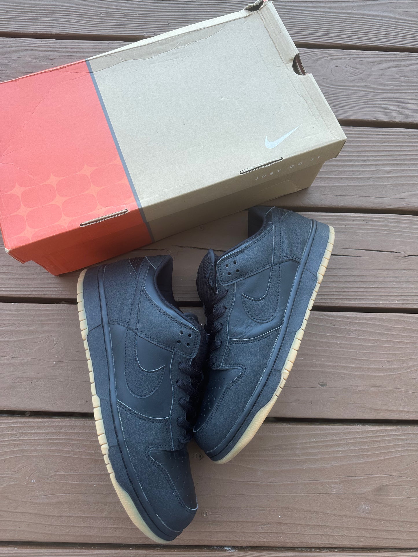 Size 12 - Nike Dunk Low Pro B Black Griptape