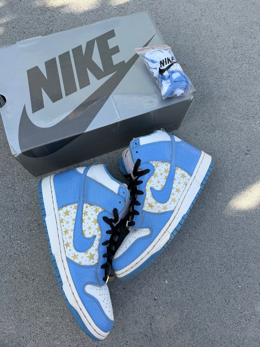 Size 10 - Supreme x Dunk High Pro SB Blue Stars