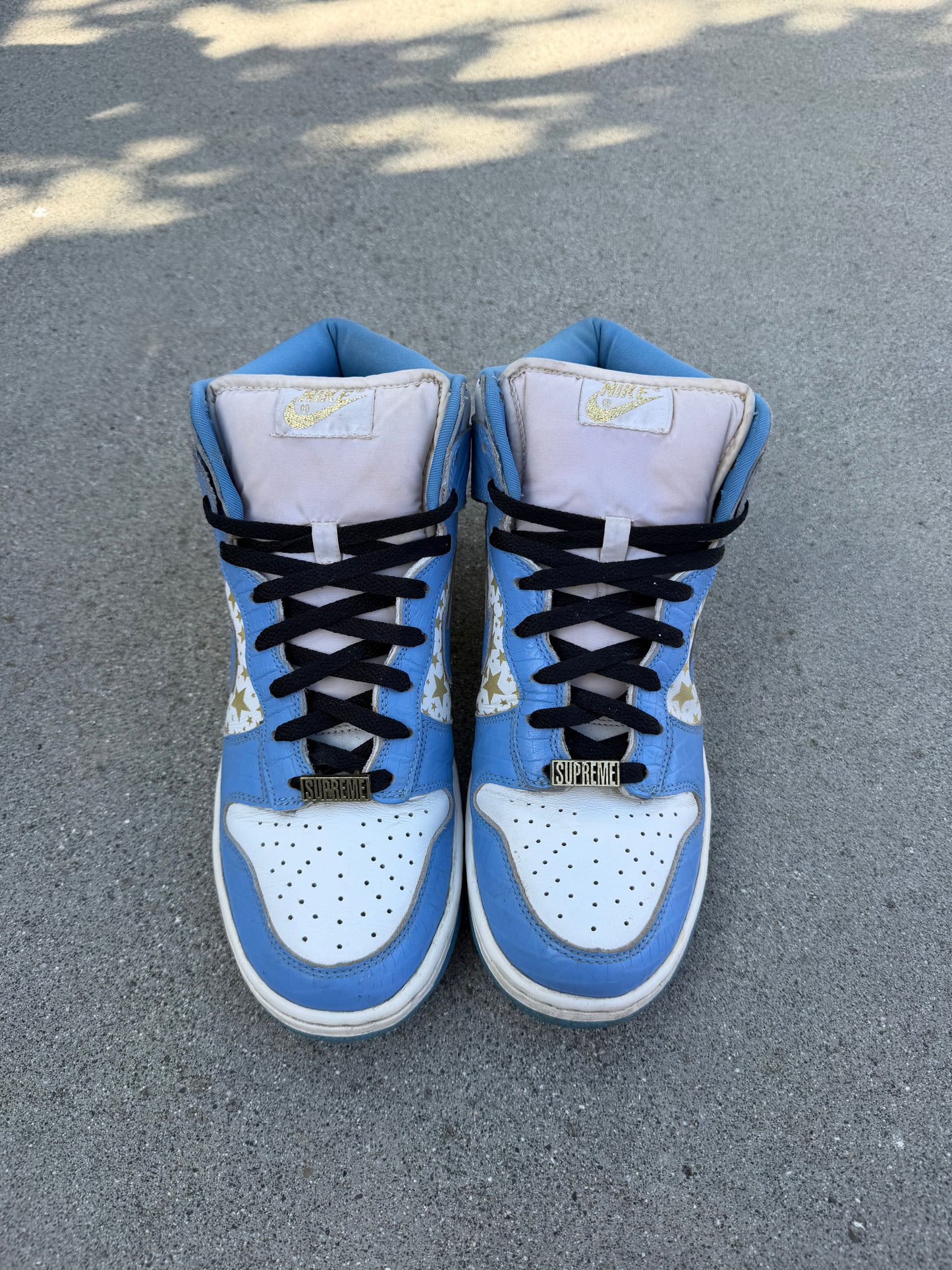 Size 10 - Supreme x Dunk High Pro SB Blue Stars