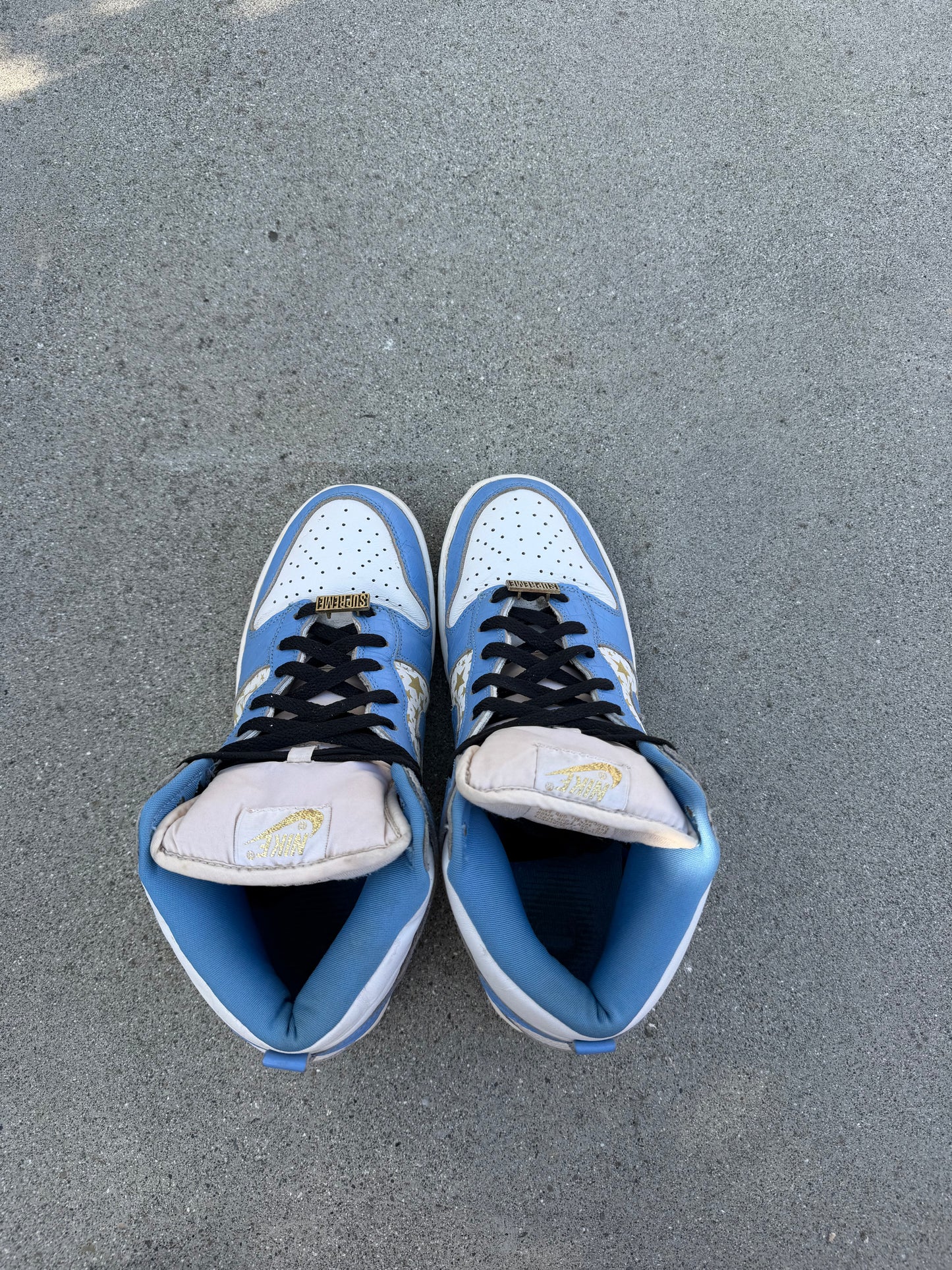 Size 10 - Supreme x Dunk High Pro SB Blue Stars