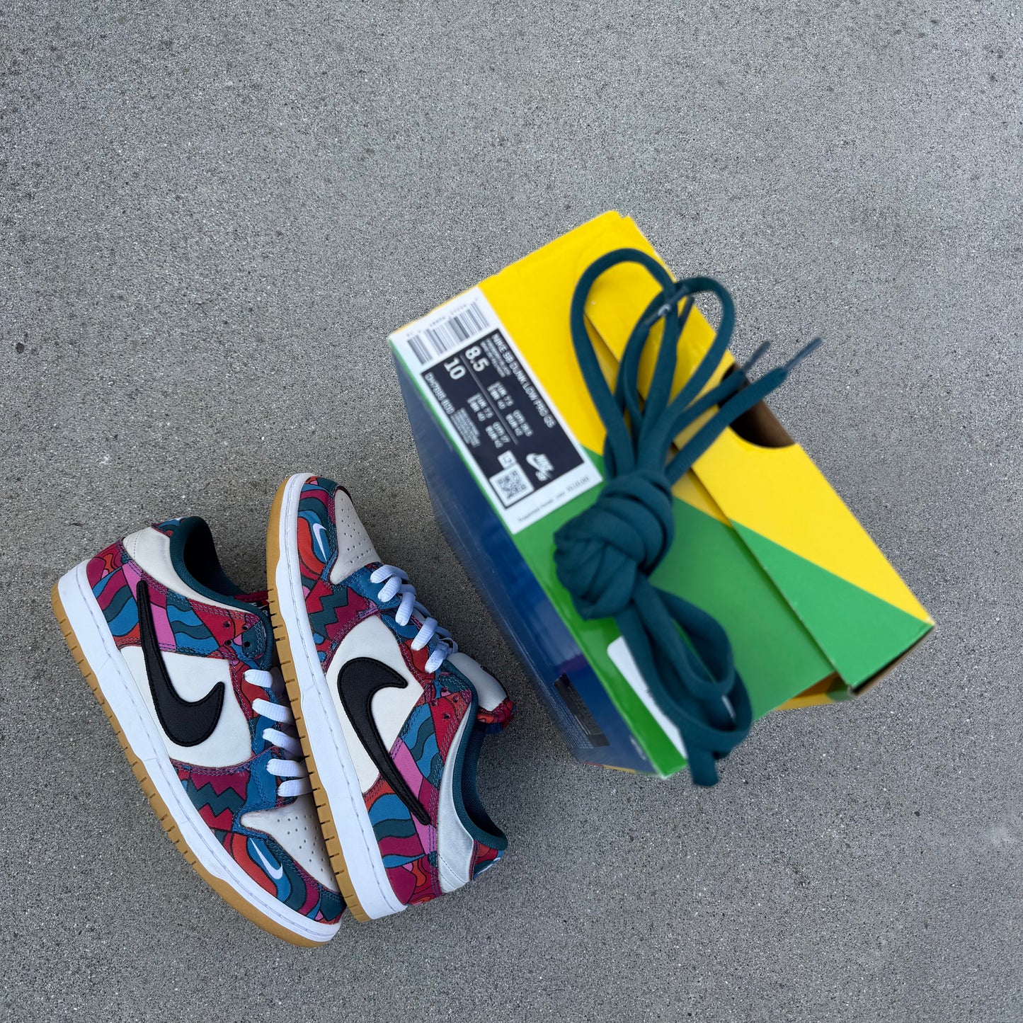 Size 8.5 - Parra x Nike SB Dunk Low Pro Abstract Art